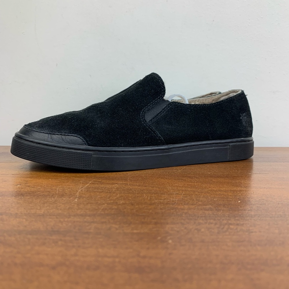 Frye Gemma Shearling 3471082-BLK Black Elastic Slip On Flats Size Womens 6.5 M